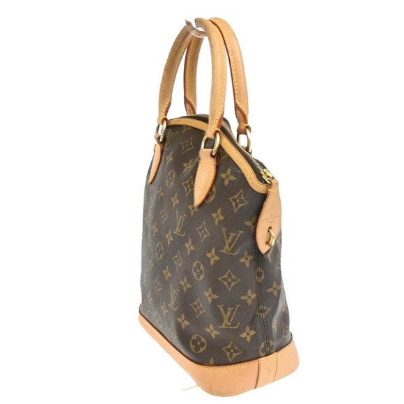 LOUIS VUITTON Logo Lockit Hand Bag Monogram Leather Brown France M40102 97FB861 - Picture 2 of 15